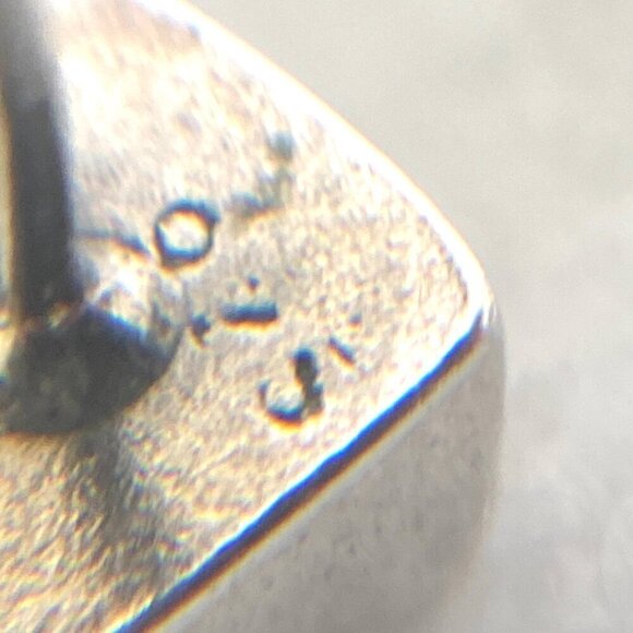 Sterling Silver 925 Southwest Style Beaded Turquoise Square Stud Dangle Earrings - Picture 8 of 16